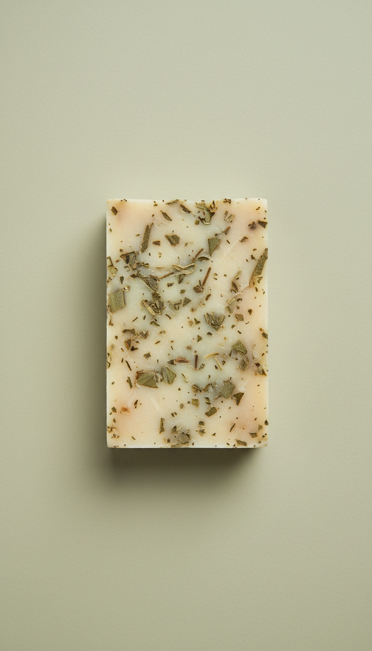 Herb leaf botanical bar soap